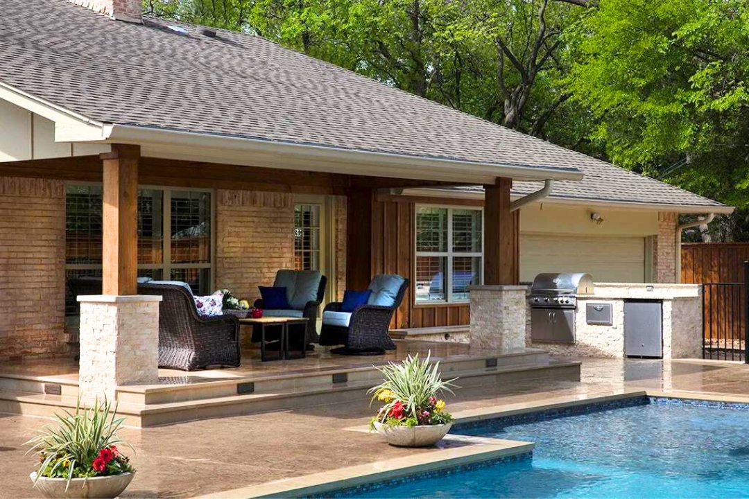 Backyard Retreat with Open-Air Kitchen