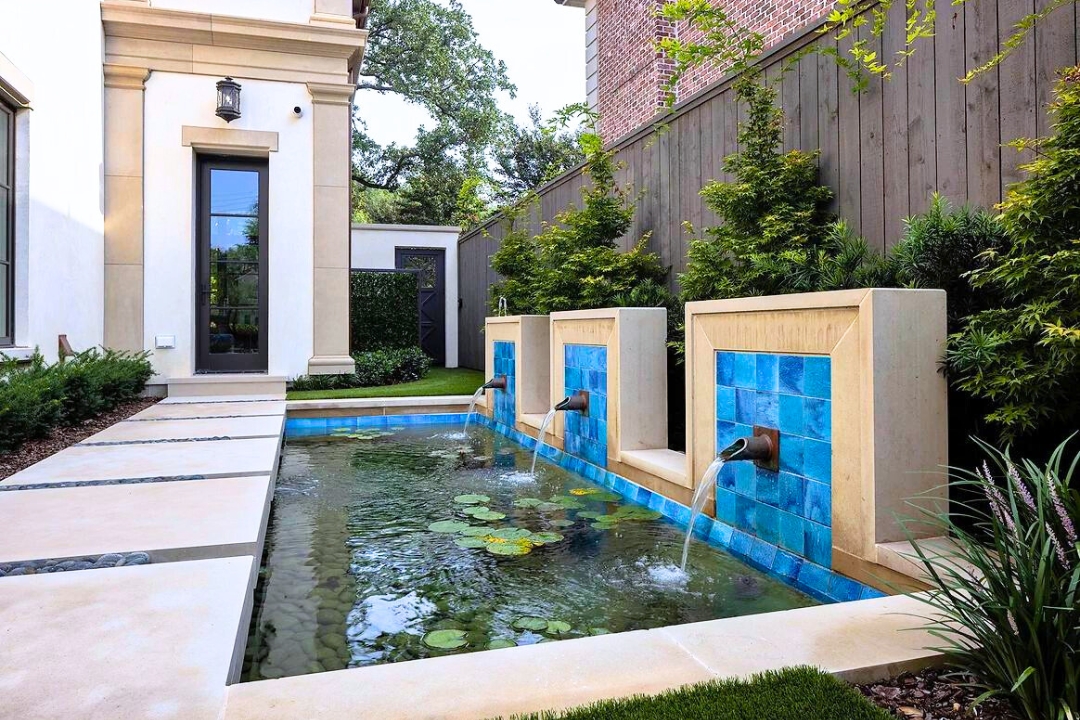 Dallas Reflecting Pool with Floating Lily Pads