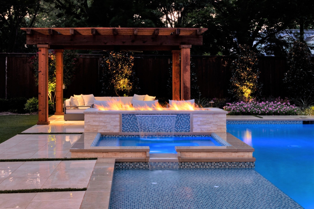 Dazzling Pool Feature Installation in Dallas, TX